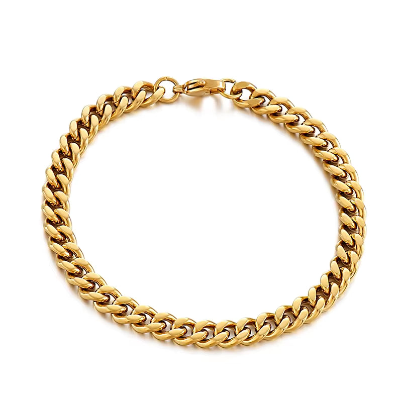 Virelli Armband Pansarlänk - Guldfärgat - 8mm