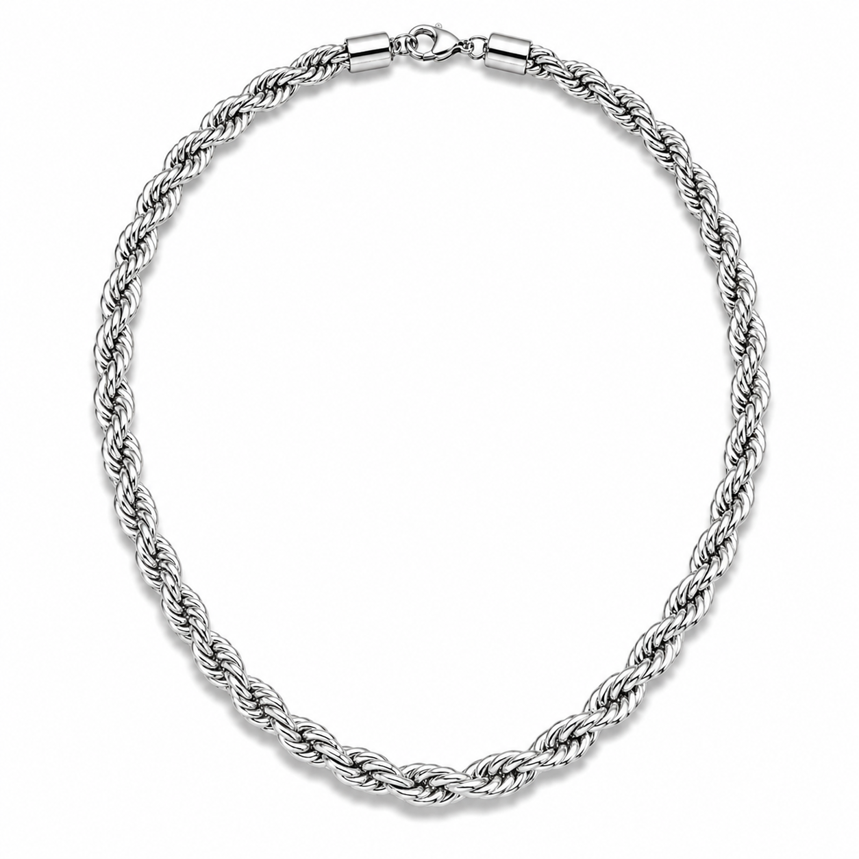 Aurelio Rope Halsband - Silverfärgat - 7mm