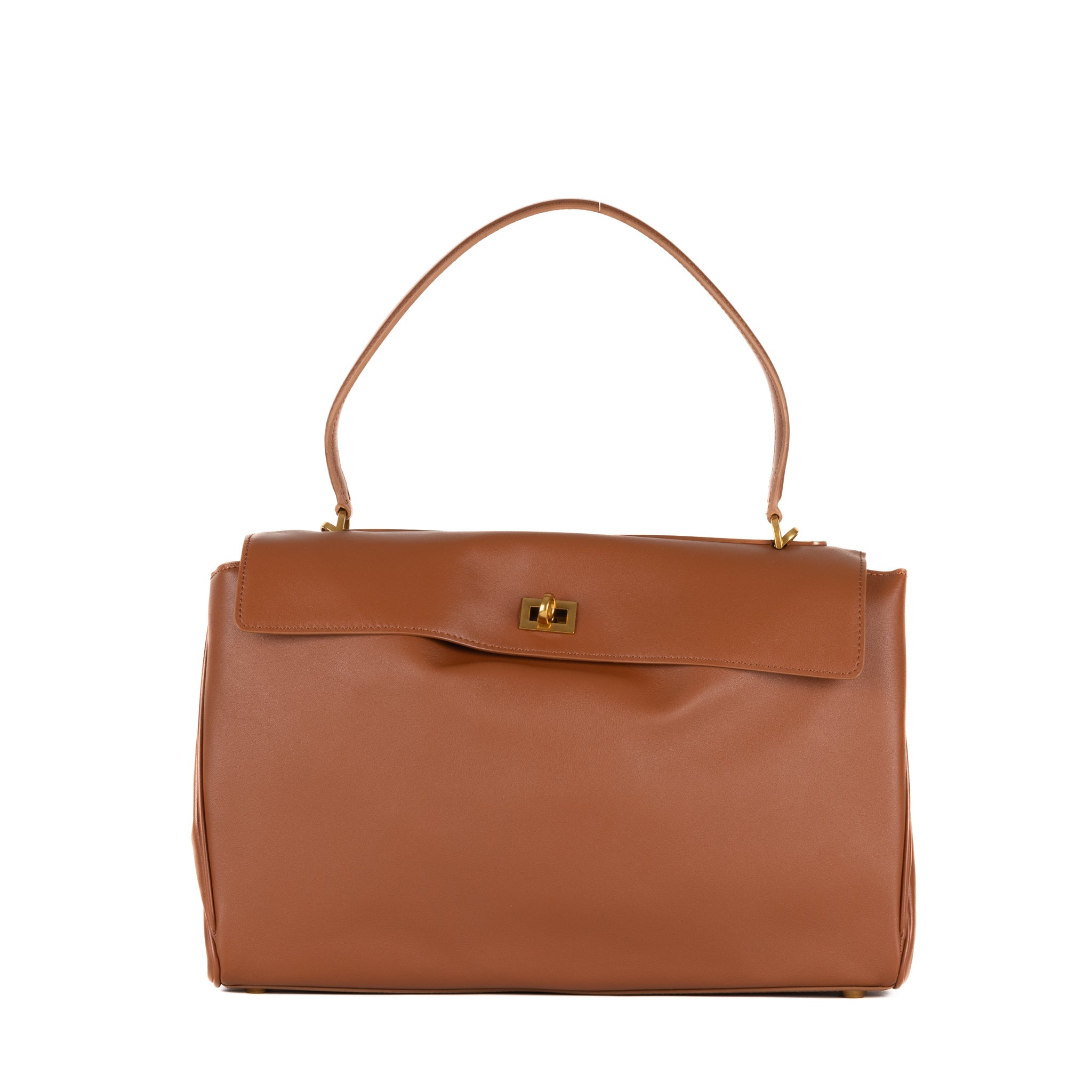 Bianca Leather Handbag 36 - Camel
