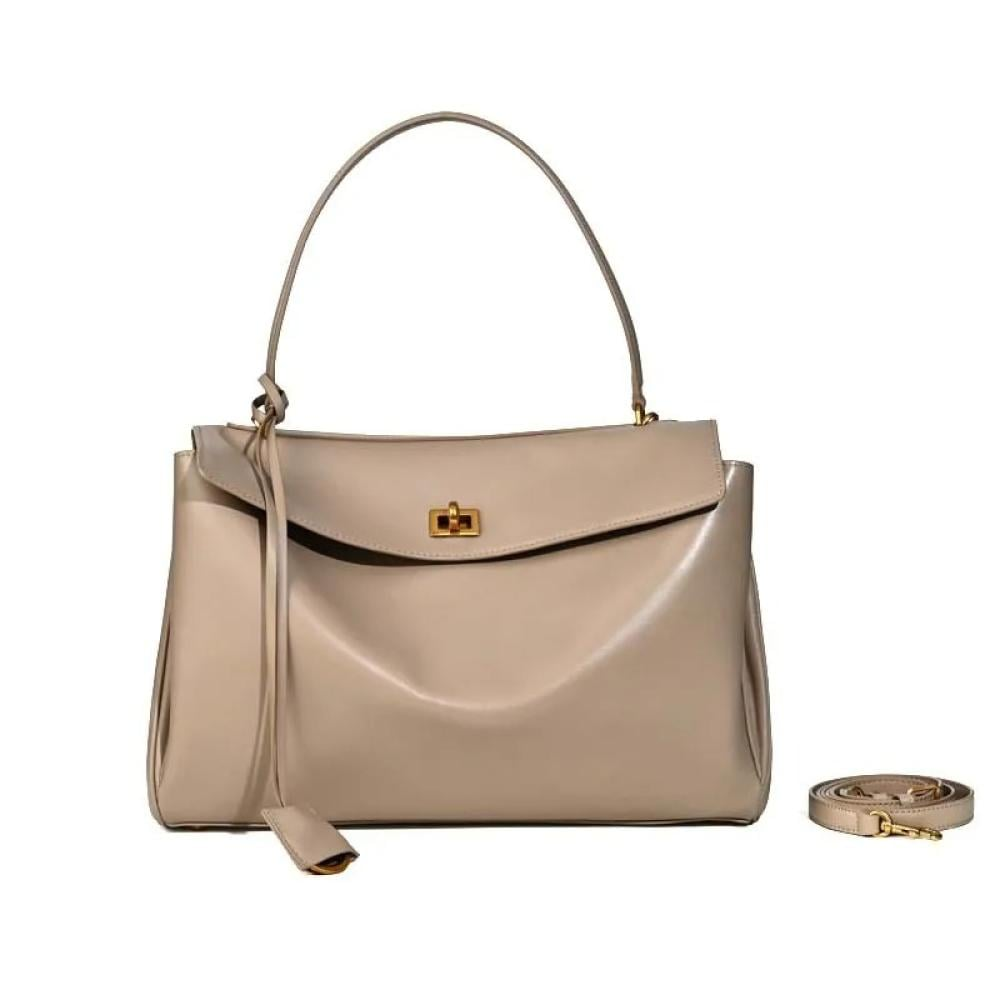 Bianca Leather Handbag 36 - Crème