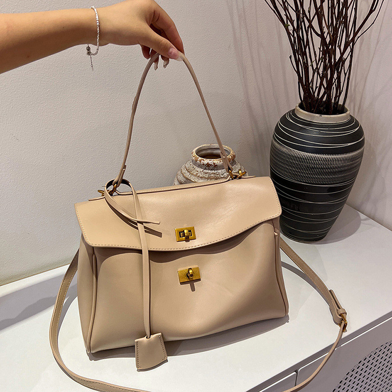 Bianca Leather Handbag 36 - Crème