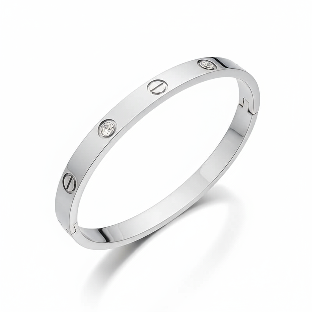 Chloé Sølv Bangle med sten