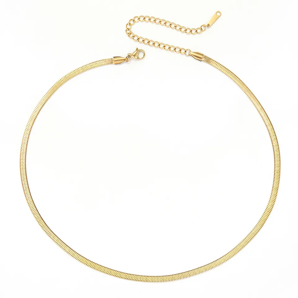Collier de chaîne de serpents Rolly 4 mm