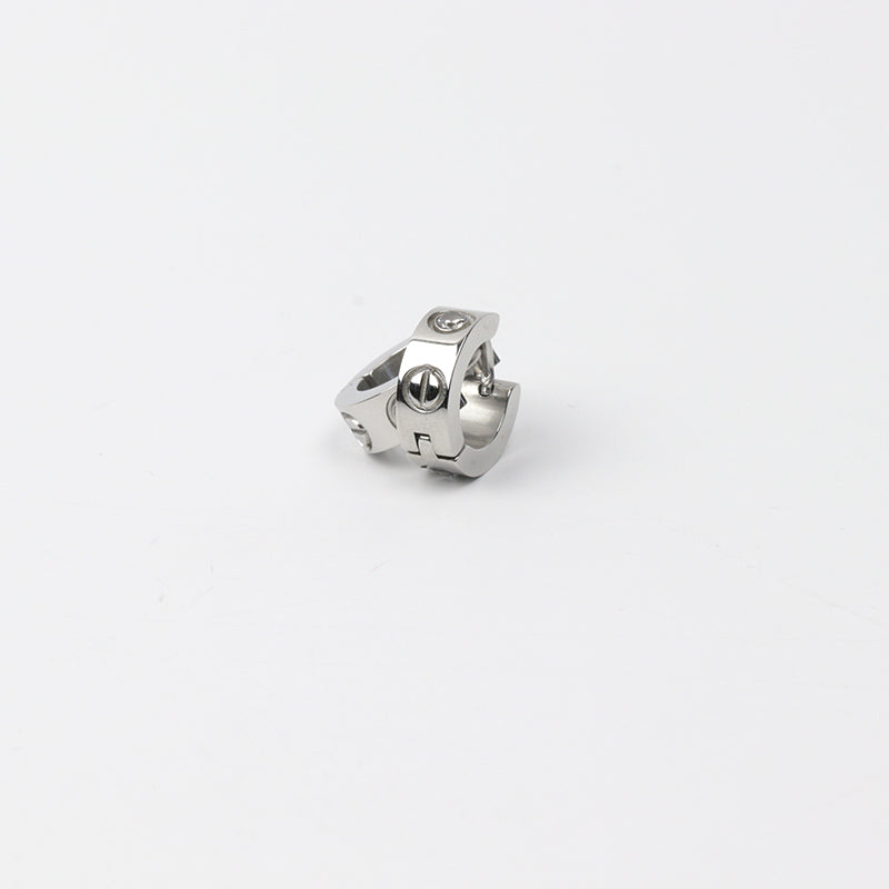 Chloé Silver Love øreringer med stein