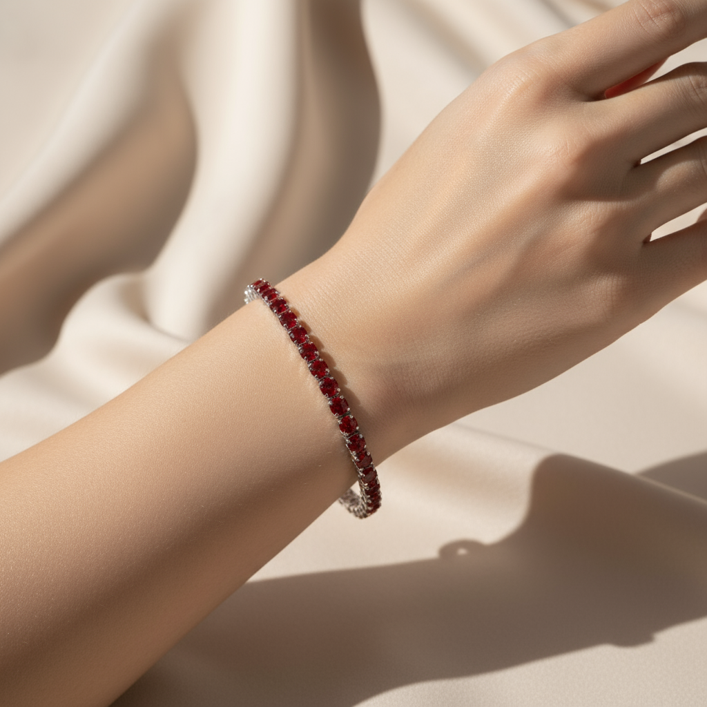 Éléonore Armbånd sølv rosa farve