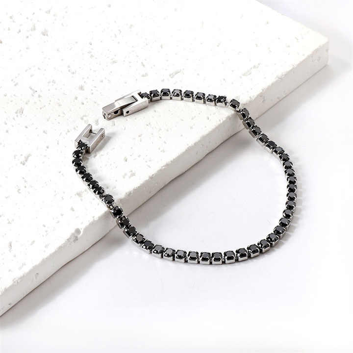 Éléonore Armband silver svart färg