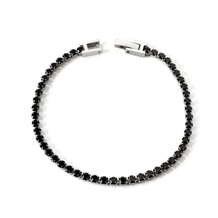 Éléonore Armband silver svart färg
