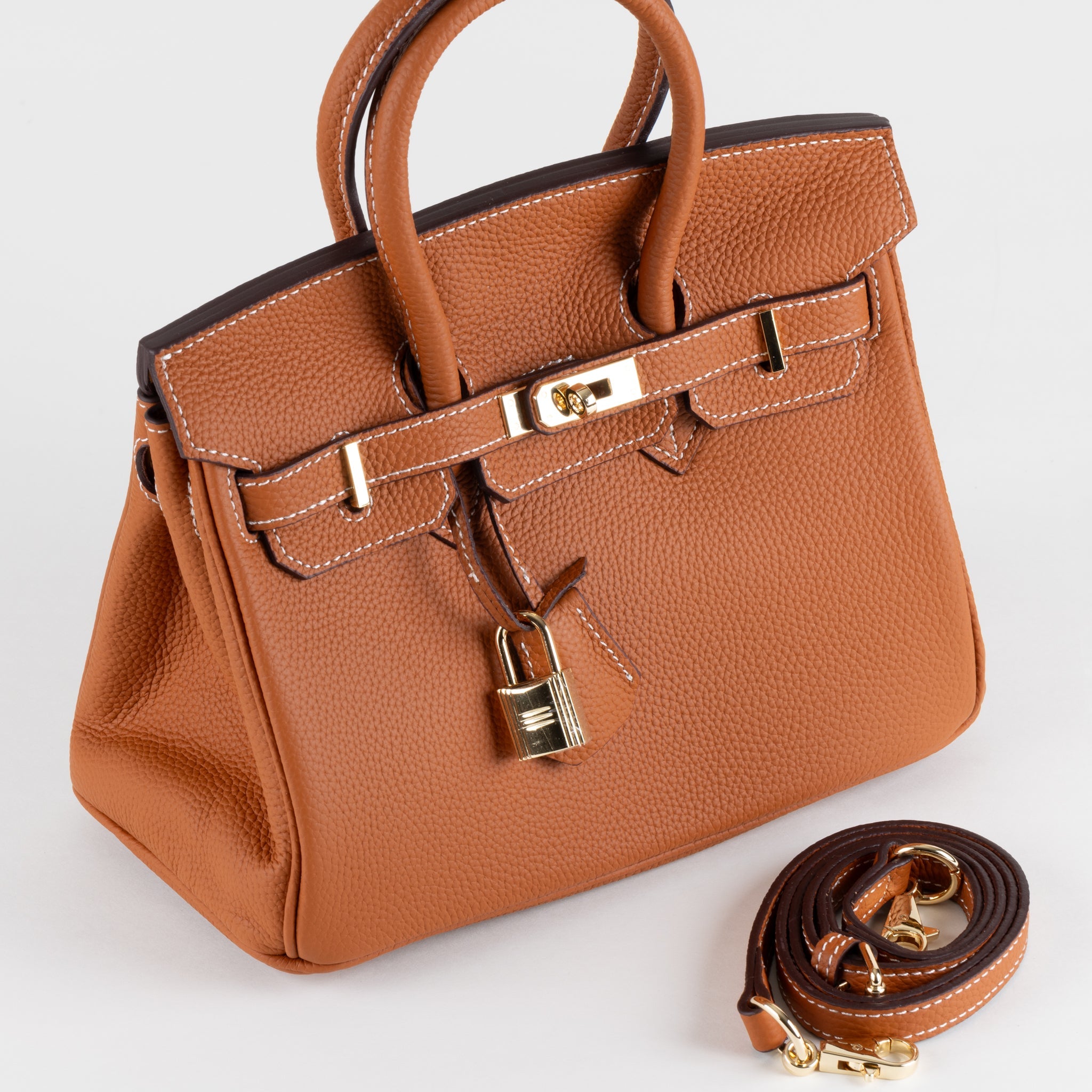 Sac à main en cuir Ella 25 - marron