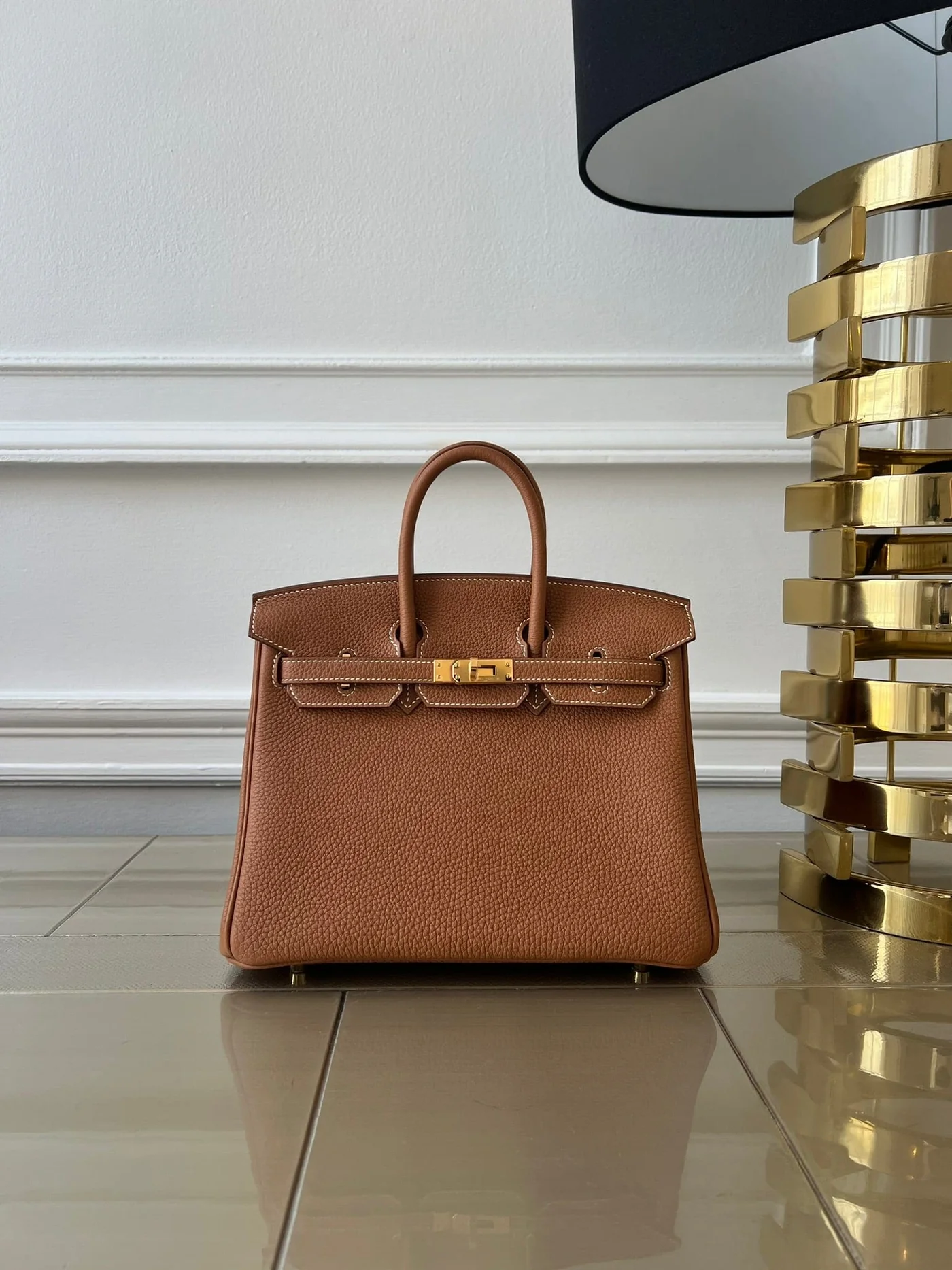 Sac à main en cuir Ella 25 - marron