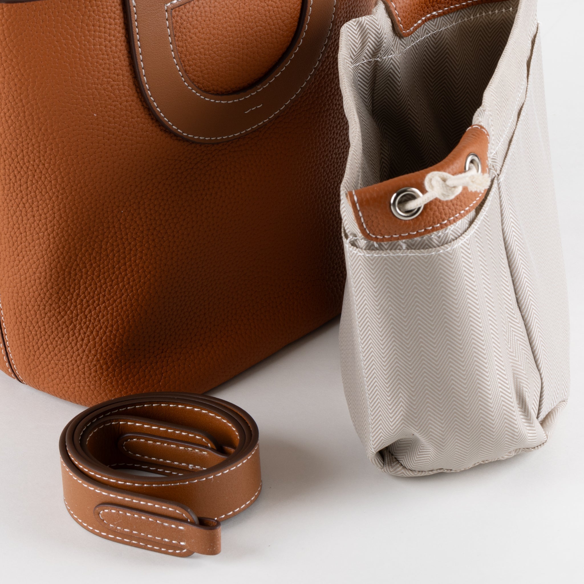 Sac à main en cuir Elodie 18 - Camel