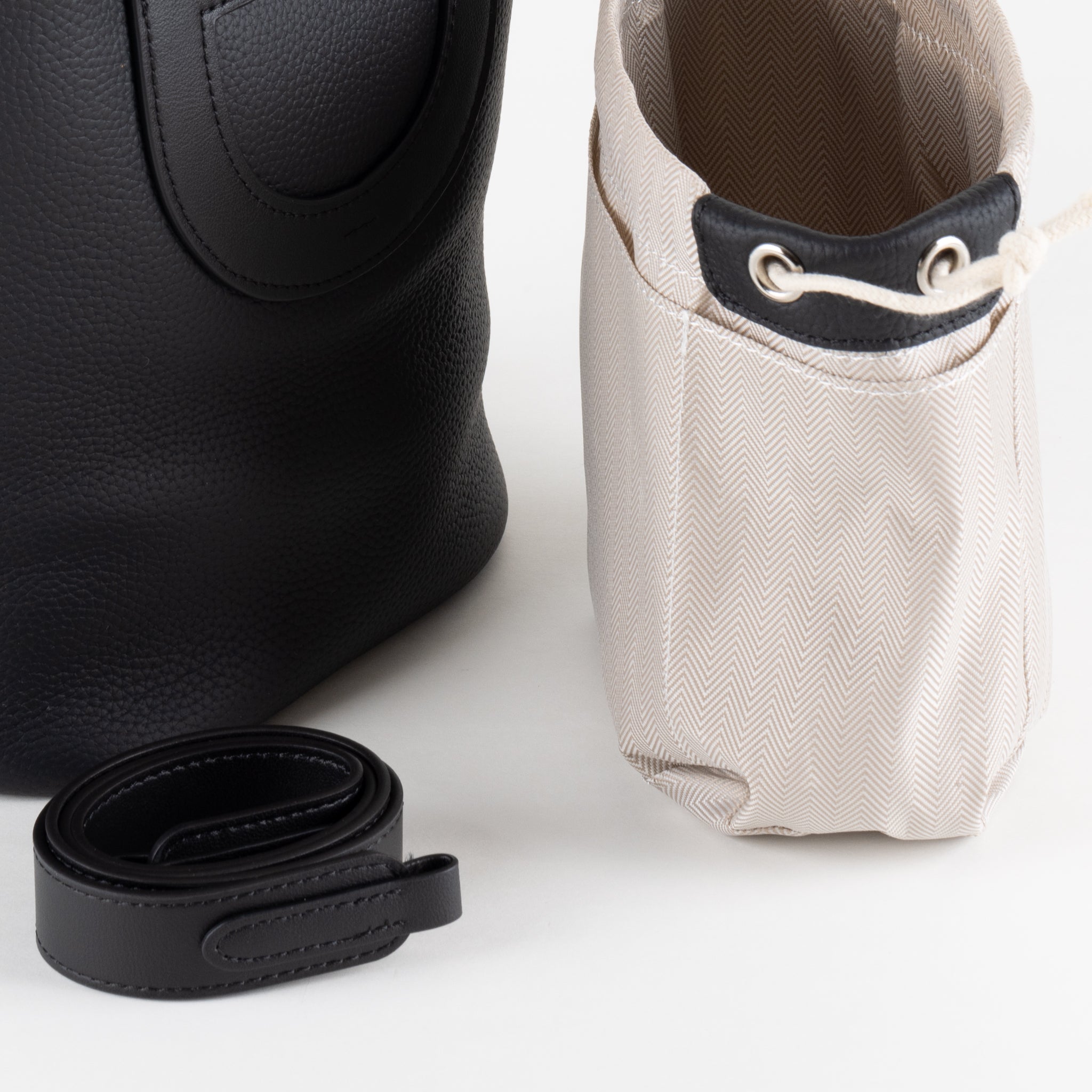 Sac à main en cuir Elodie 18 - noir