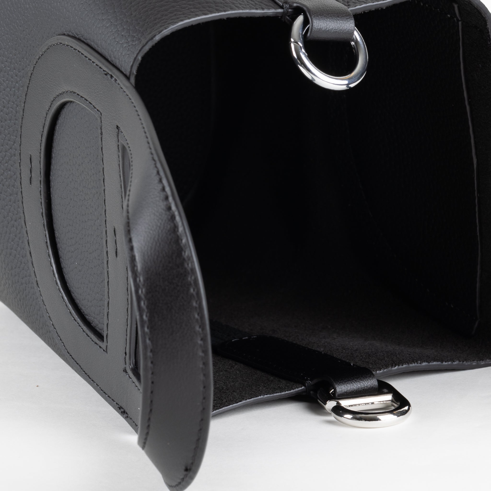 Sac à main en cuir Elodie 18 - noir