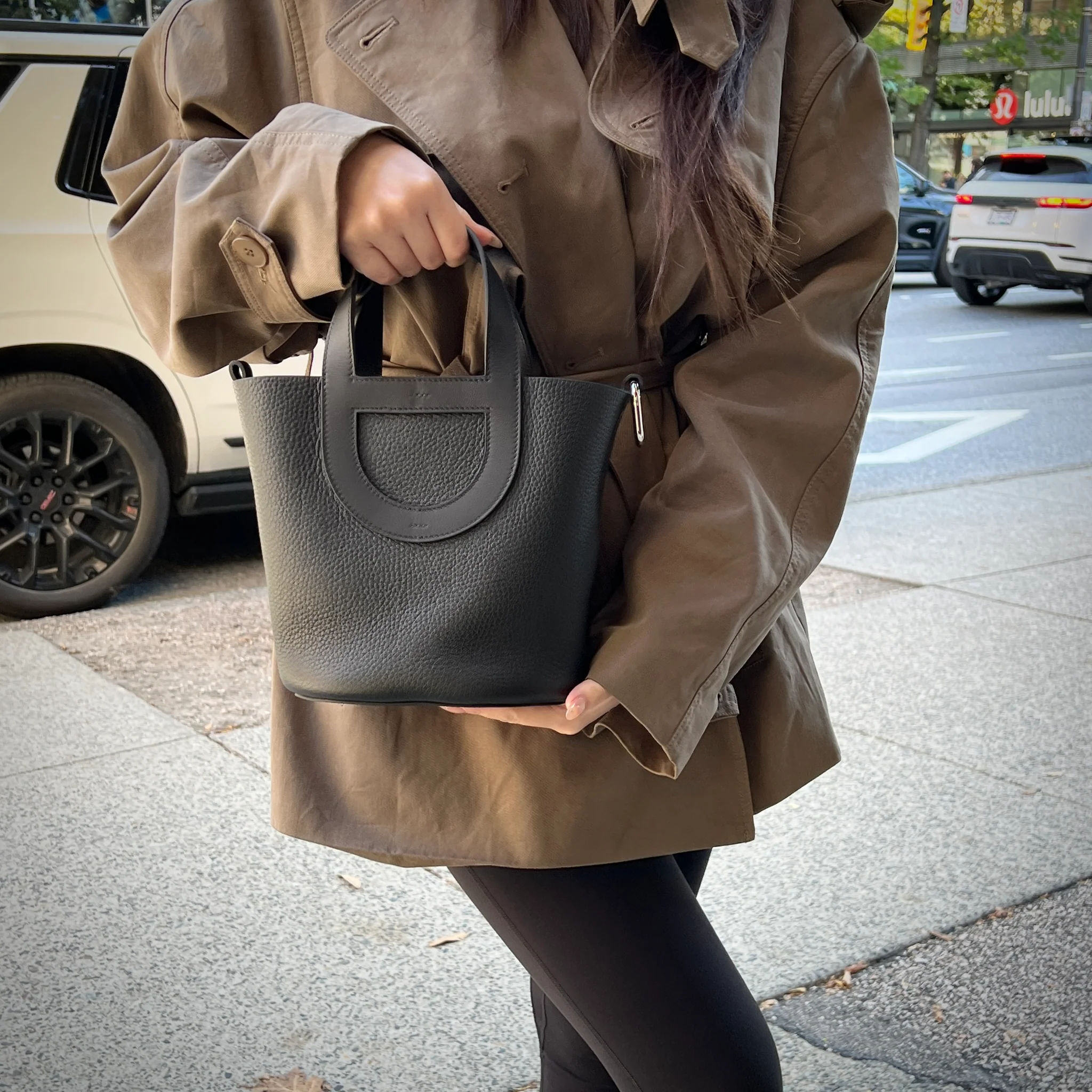 Sac à main en cuir Elodie 18 - noir