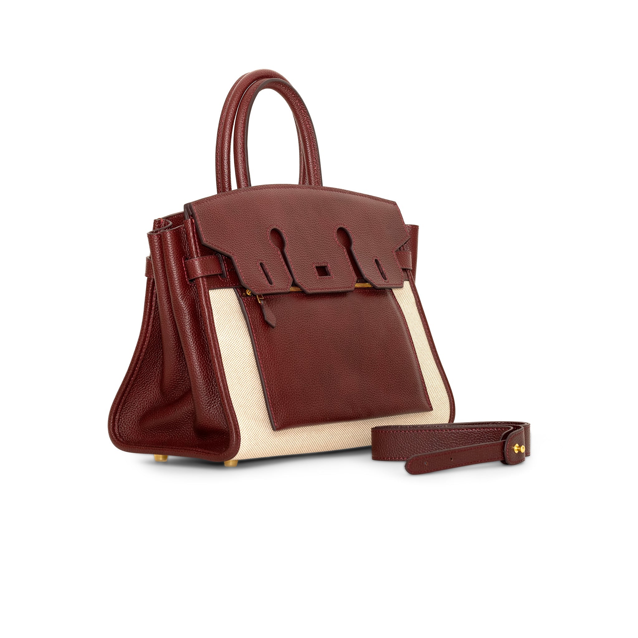 Furry Inside Out Handbag 30 - Vin rød