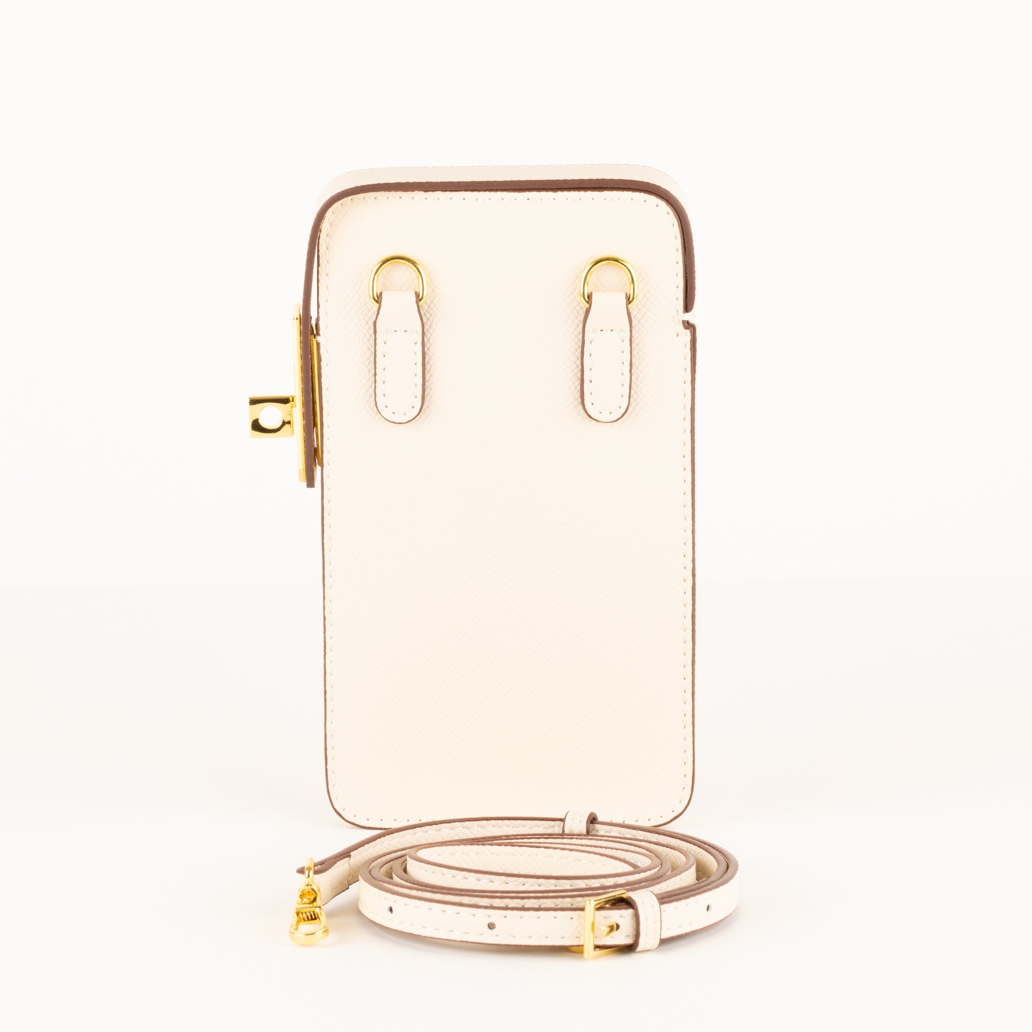 Fairlie Leather Mobile Bag 18 - Crème