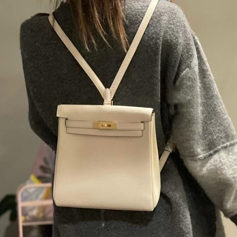 Fernanda Leather Sac à dos 22 - Crème