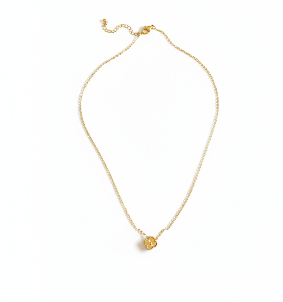 Mini Fyrklöver Halsband Guld
