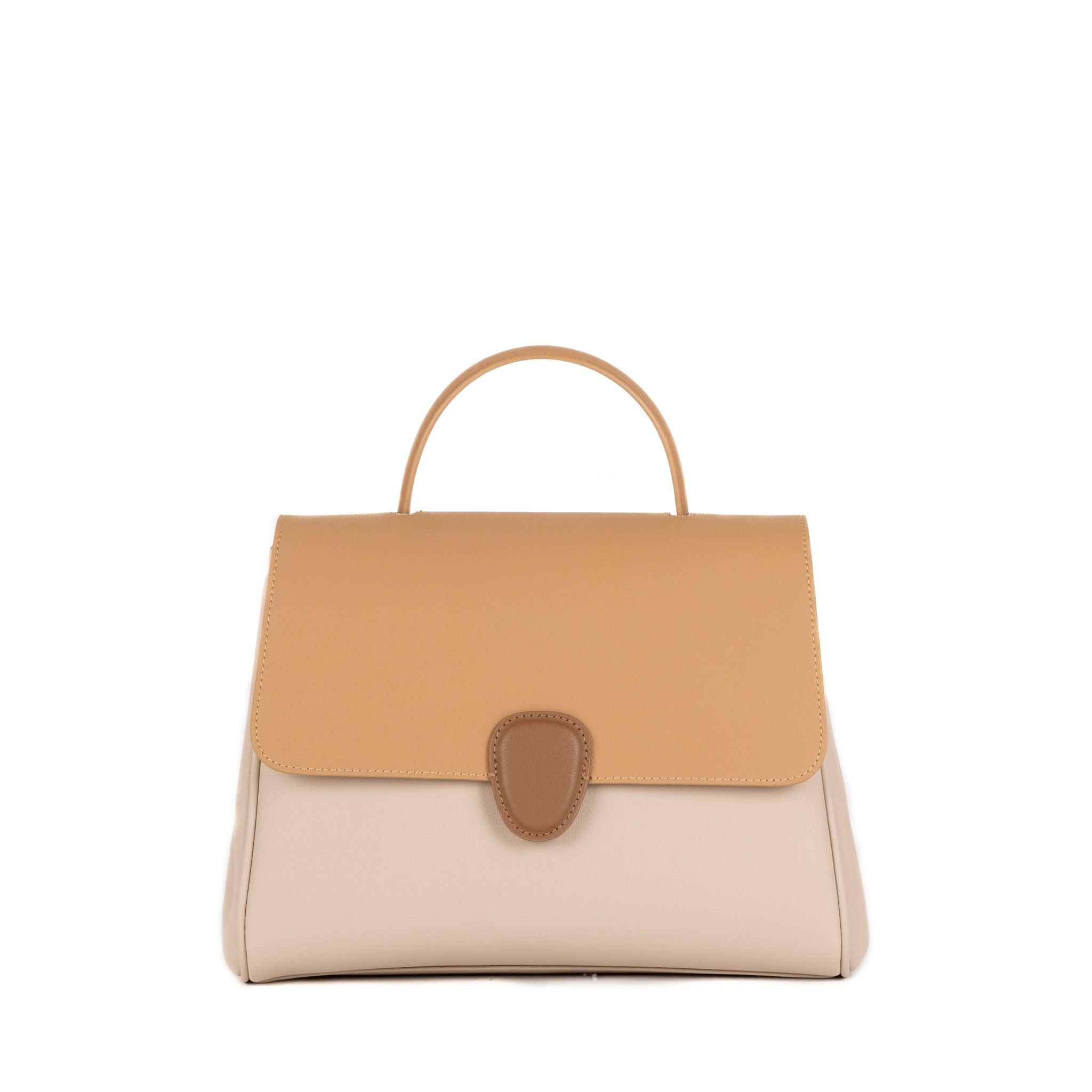 Sac à main en cuir Gisèle 28 - crème