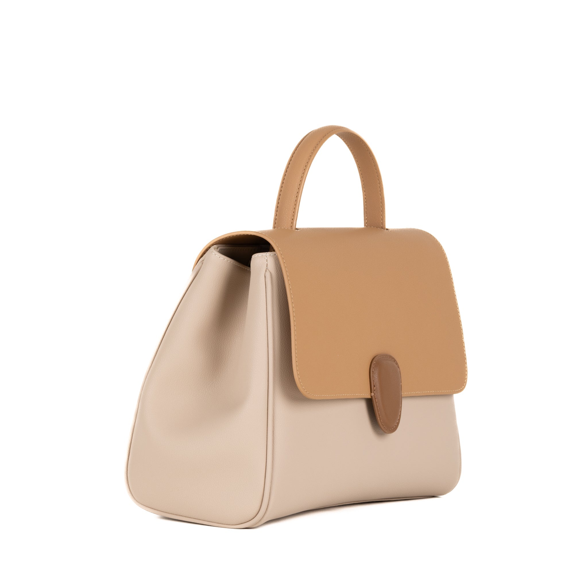 Sac à main en cuir Gisèle 28 - crème