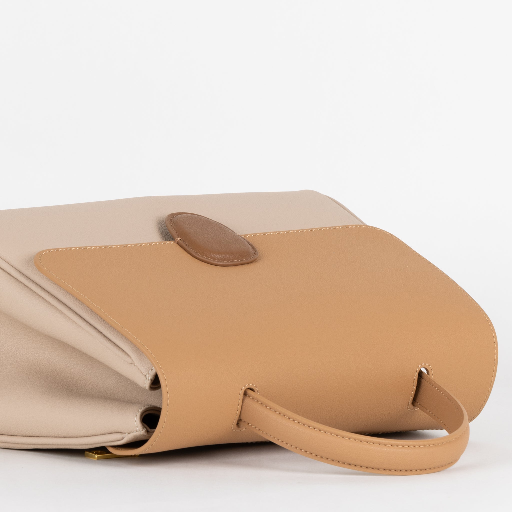 Sac à main en cuir Gisèle 28 - crème