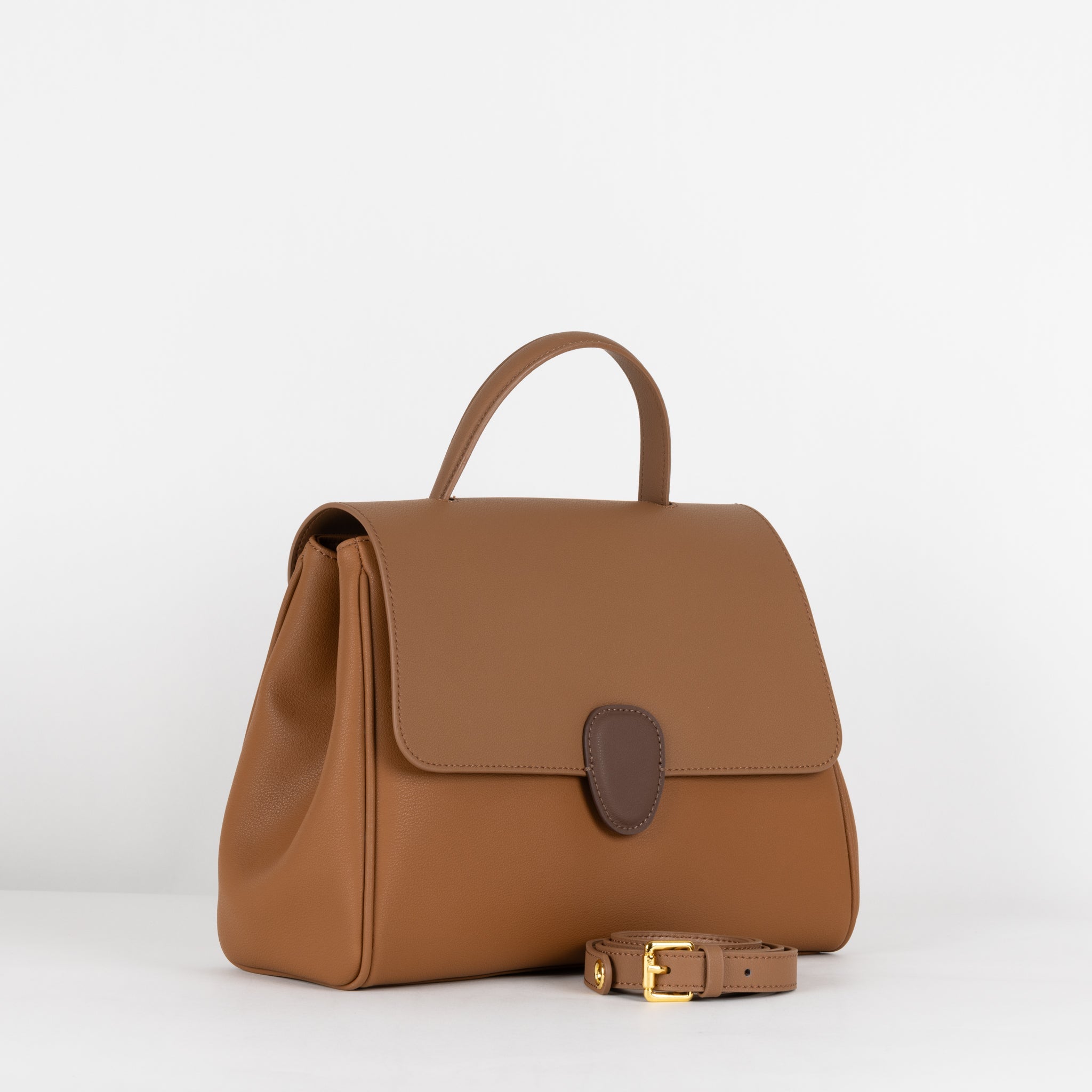 Sac à main en cuir Gisèle 28 - marron