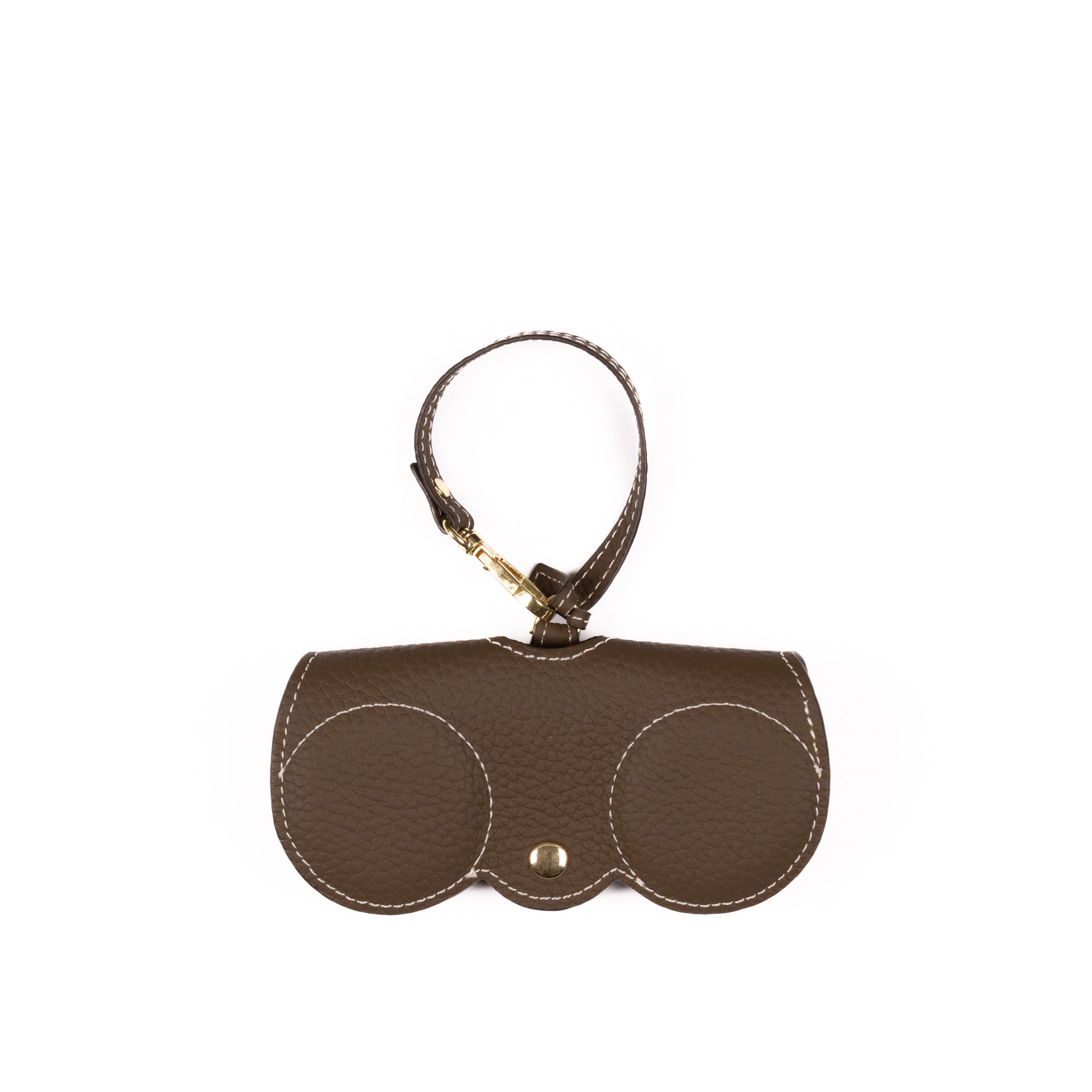 Brillenetui mit Karabinerhaken - Deep Brown