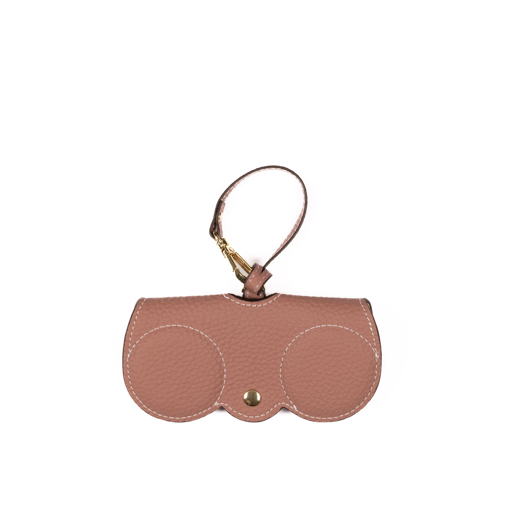 Brillenetui mit Karabinerhaken – Elegant Nude