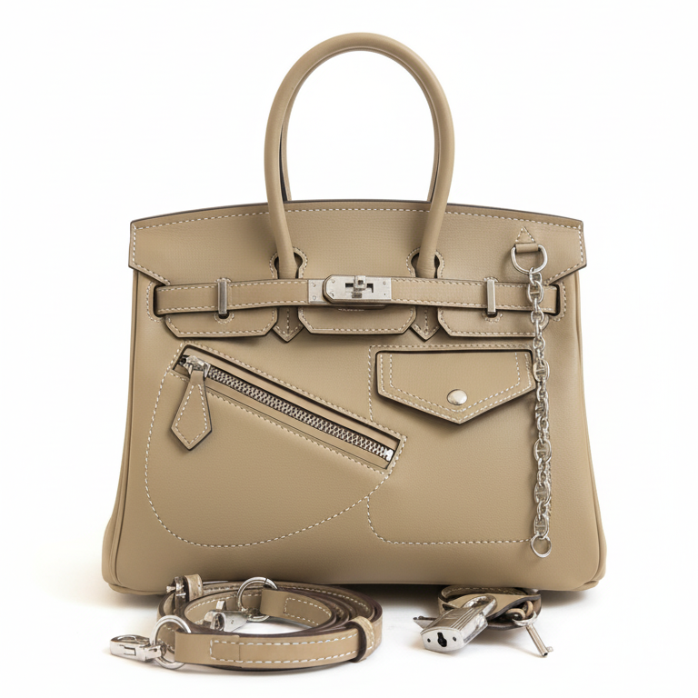 Joelle Leder Handtasche 30 - Schwarz