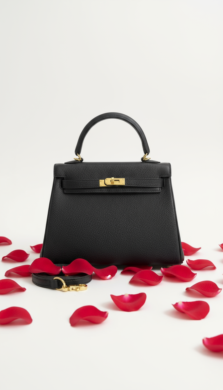 Joelle Leder Handtasche 30 - Schwarz