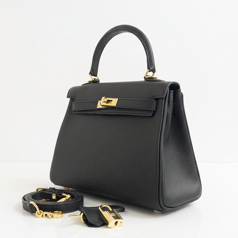 Joelle Leder Handtasche 30 - Schwarz