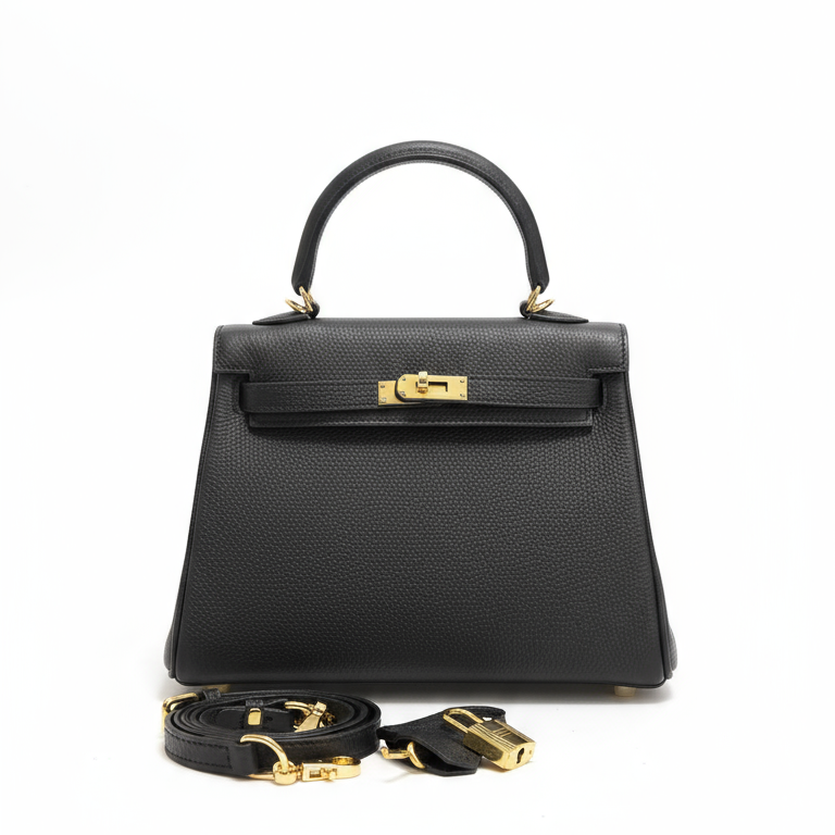 Joelle Leder Handtasche 30 - Schwarz