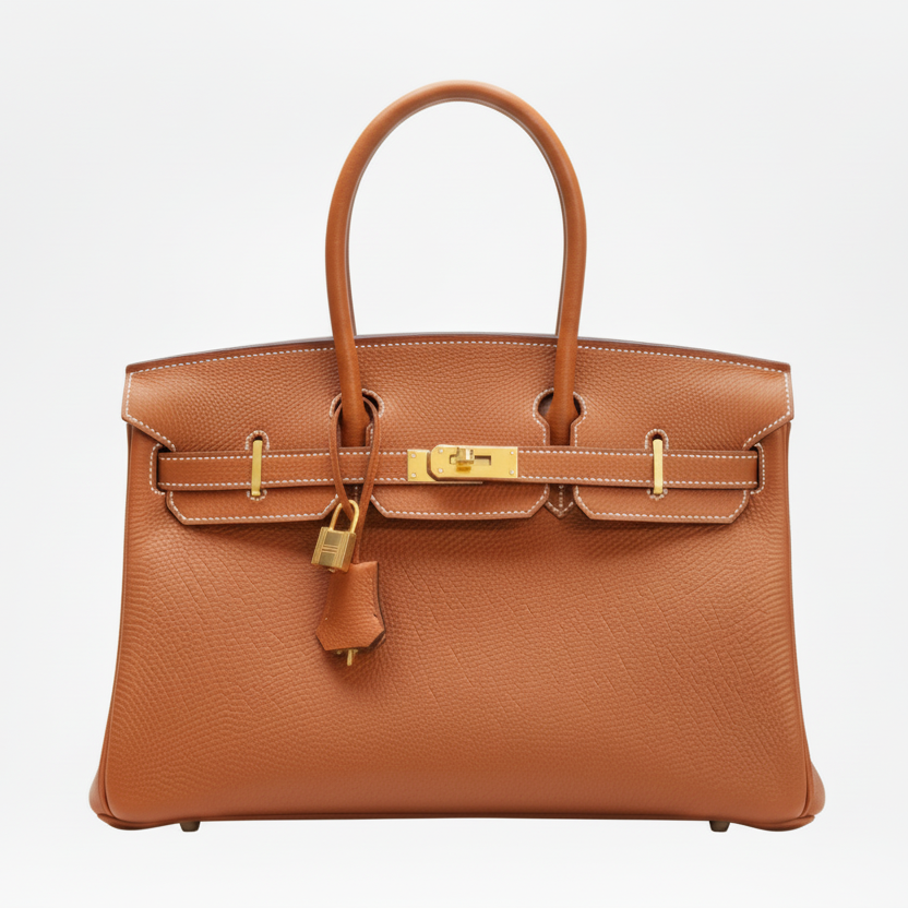 Viktoria Läder Handväska 40 - Golden Brown