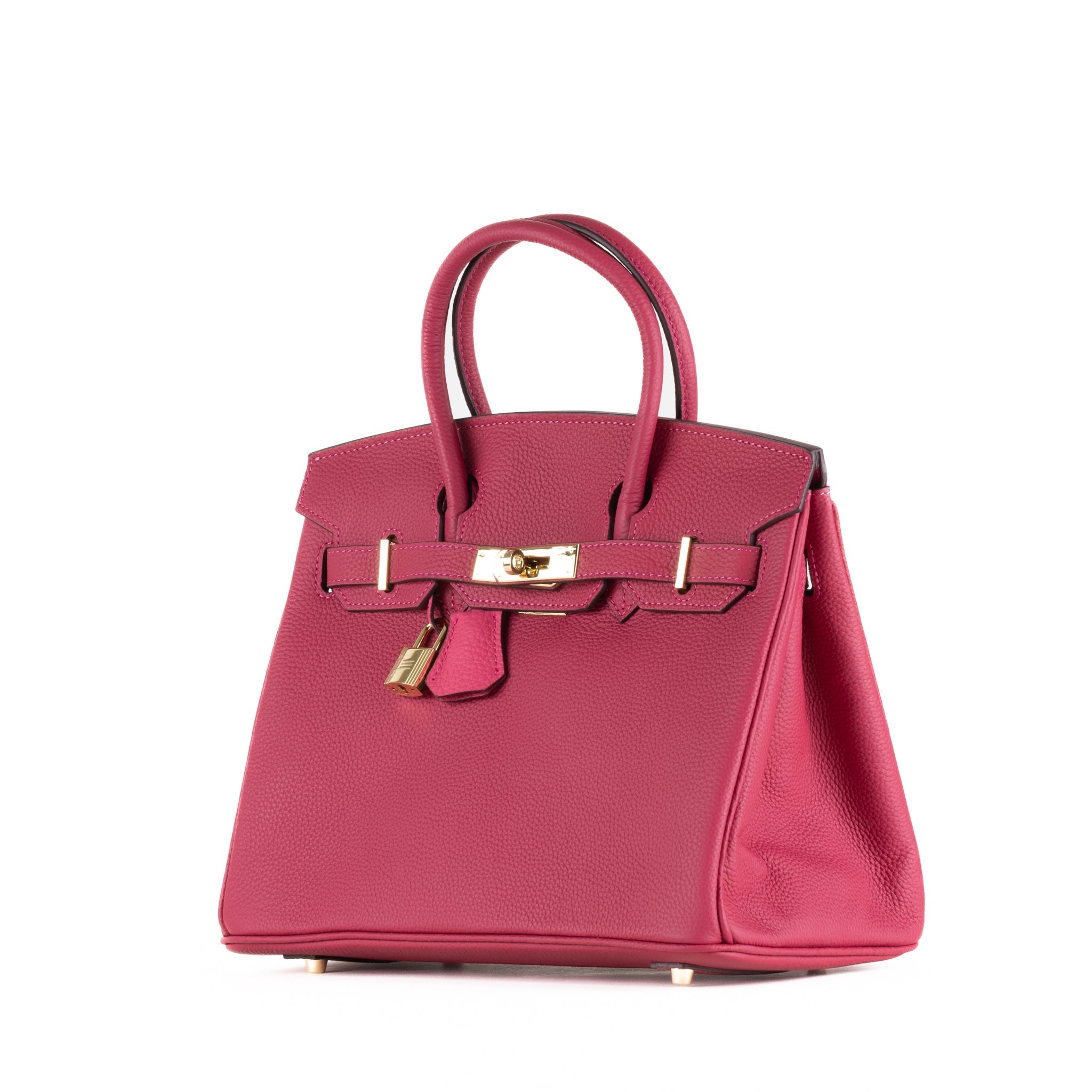 Joelle Læder Håndtaske 30 - Fuchsia