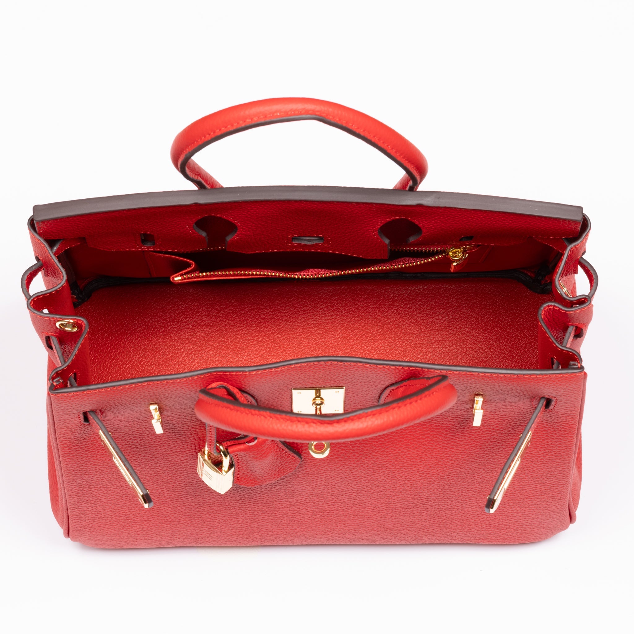 Sac à main Joelle en cuir 30 - rouge