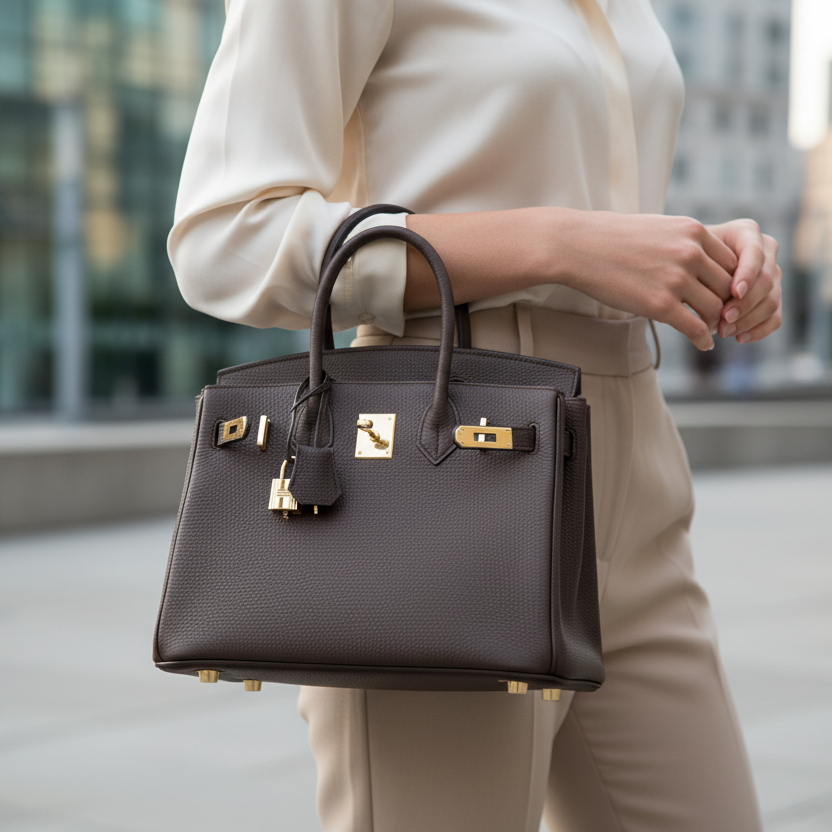 Joelle Leder Handtasche 30 - Schwarz