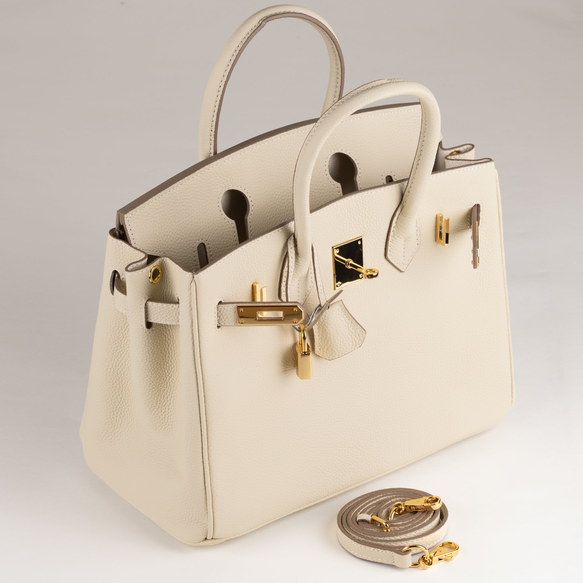 Sac à main Joelle Leather 30 - Crème
