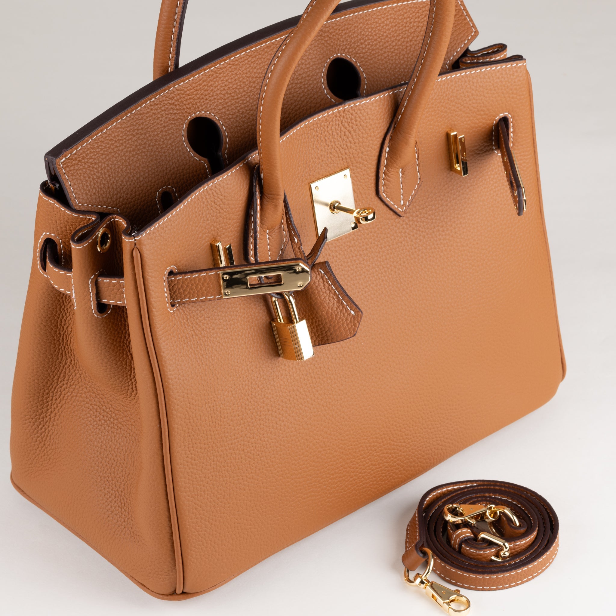Sac à main Joelle en cuir 30 - marron