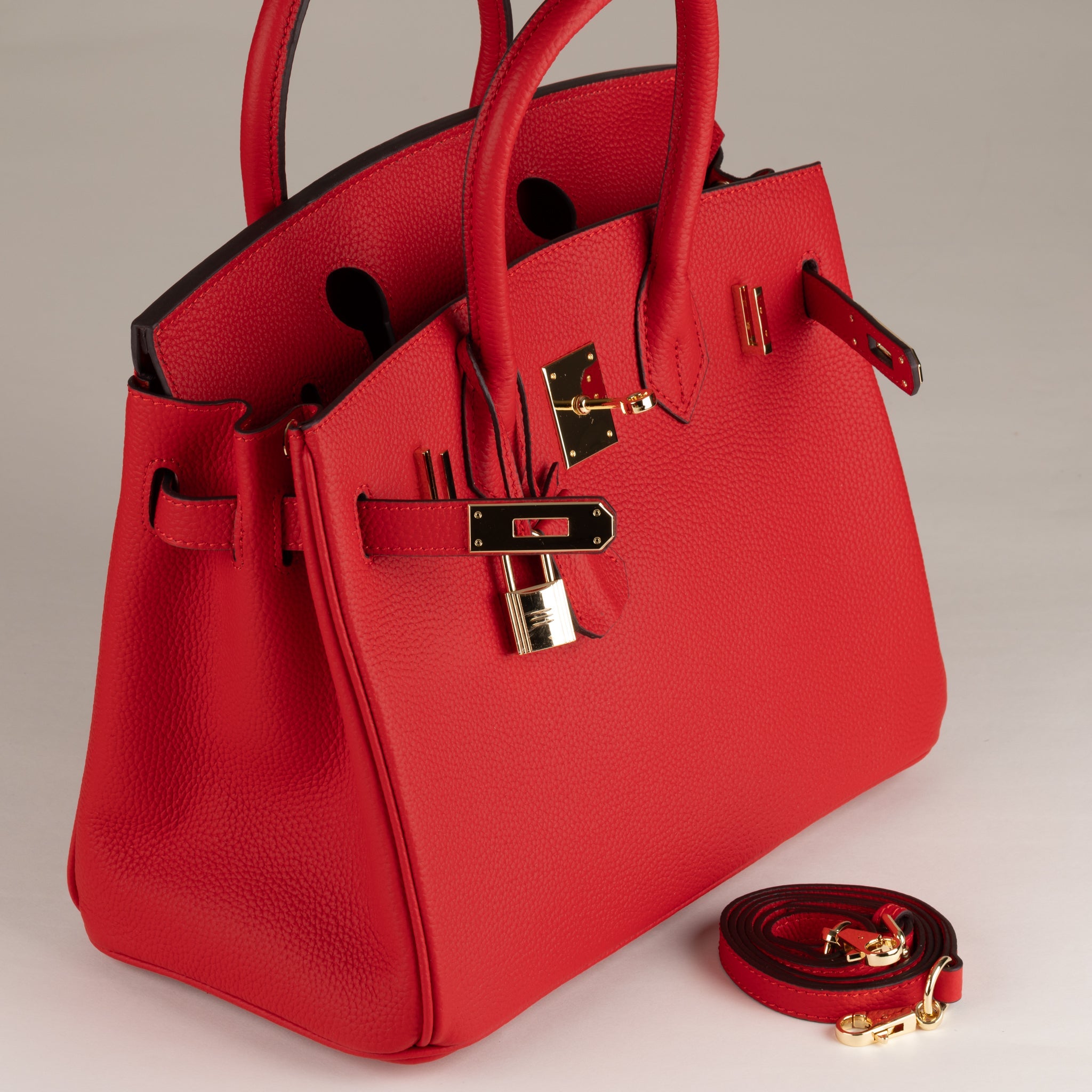Sac à main Joelle en cuir 30 - rouge