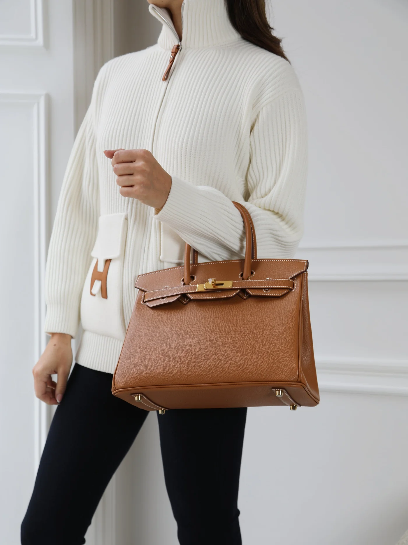 Sac à main Joelle en cuir 30 - marron
