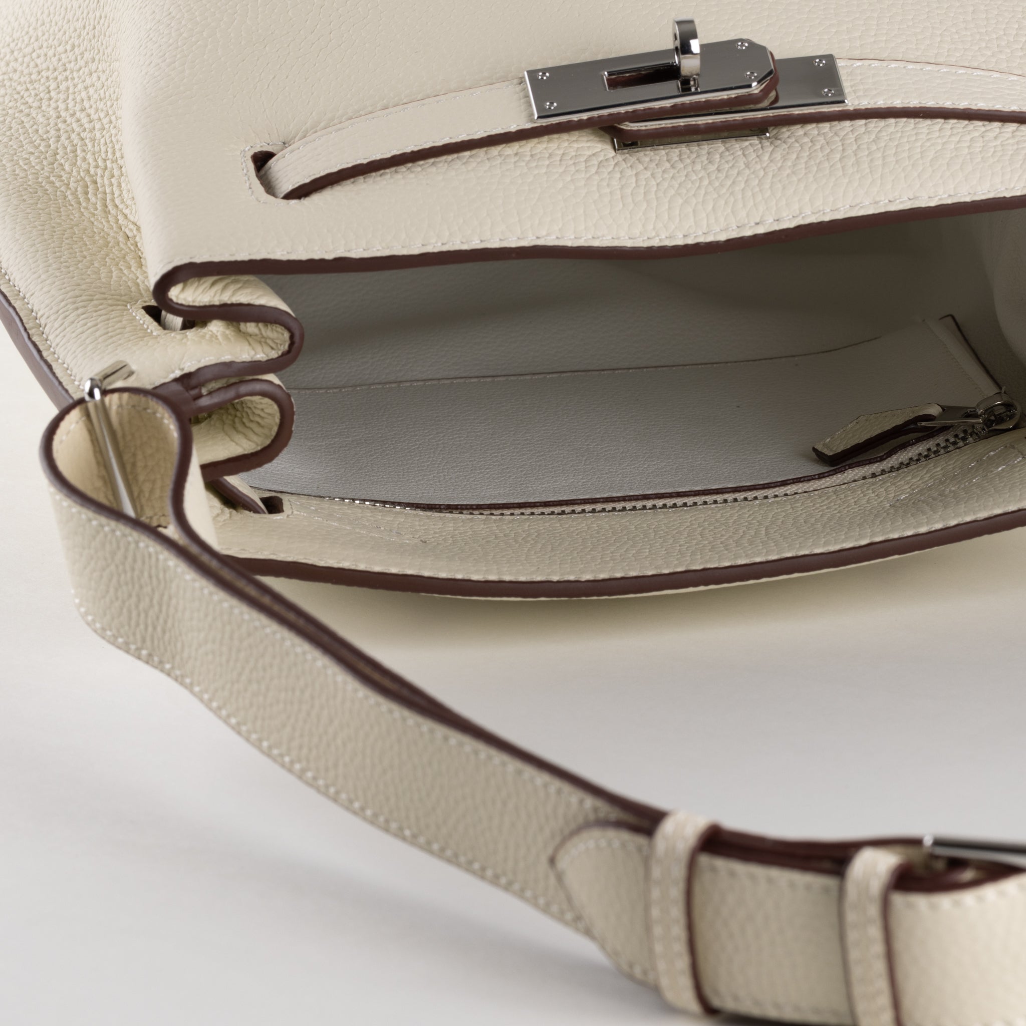 Kortney Læder Skuldertaske 24 - Beige