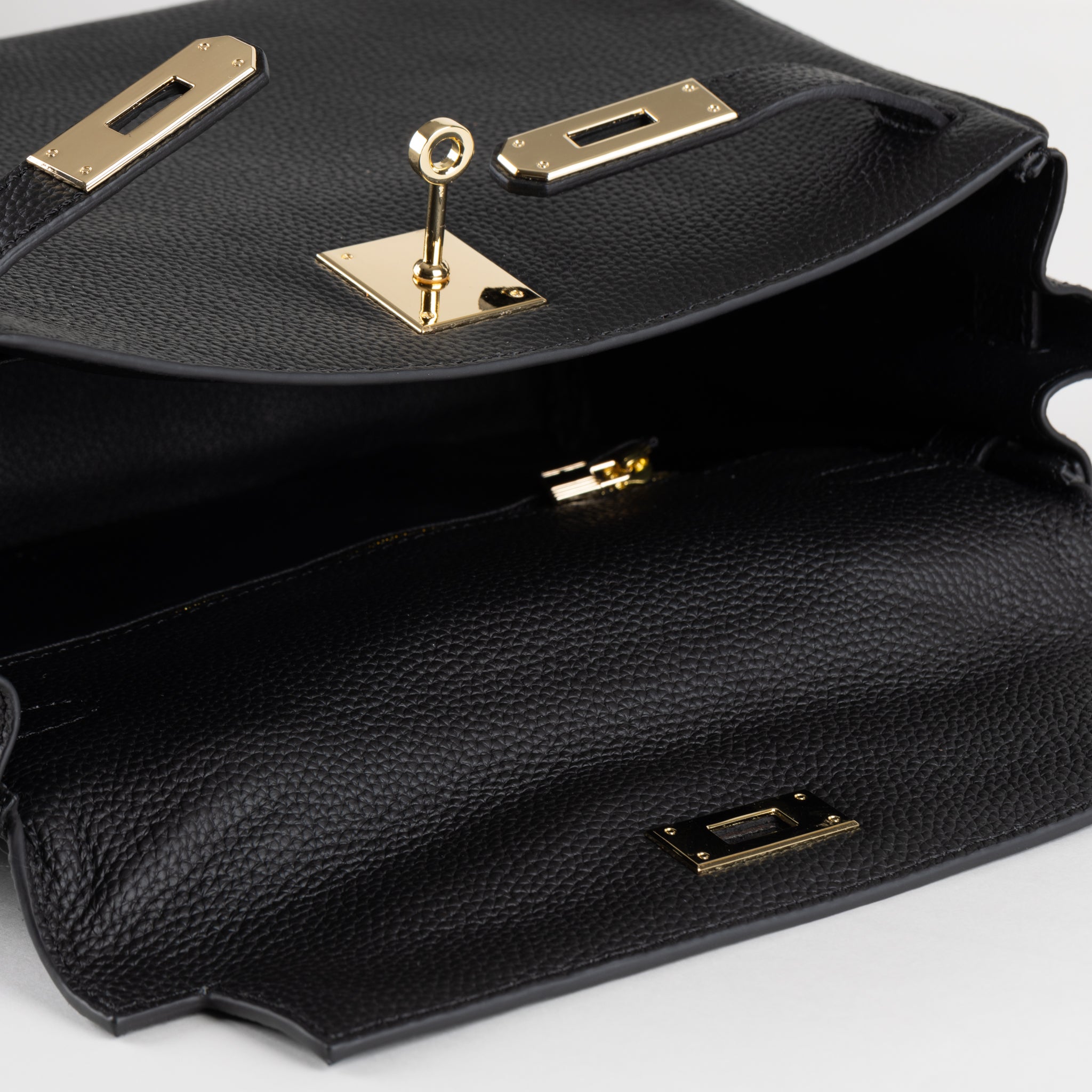Sac à main en cuir Lili 28 - noir