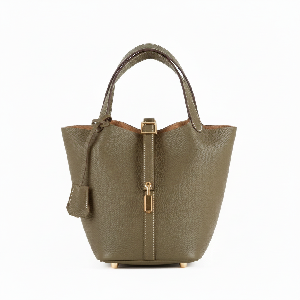 Lucie Leder Handtasche 18 - Camel
