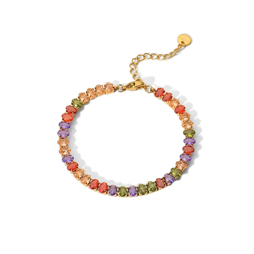Bracelet de tennis arc-en-ciel de Mariela