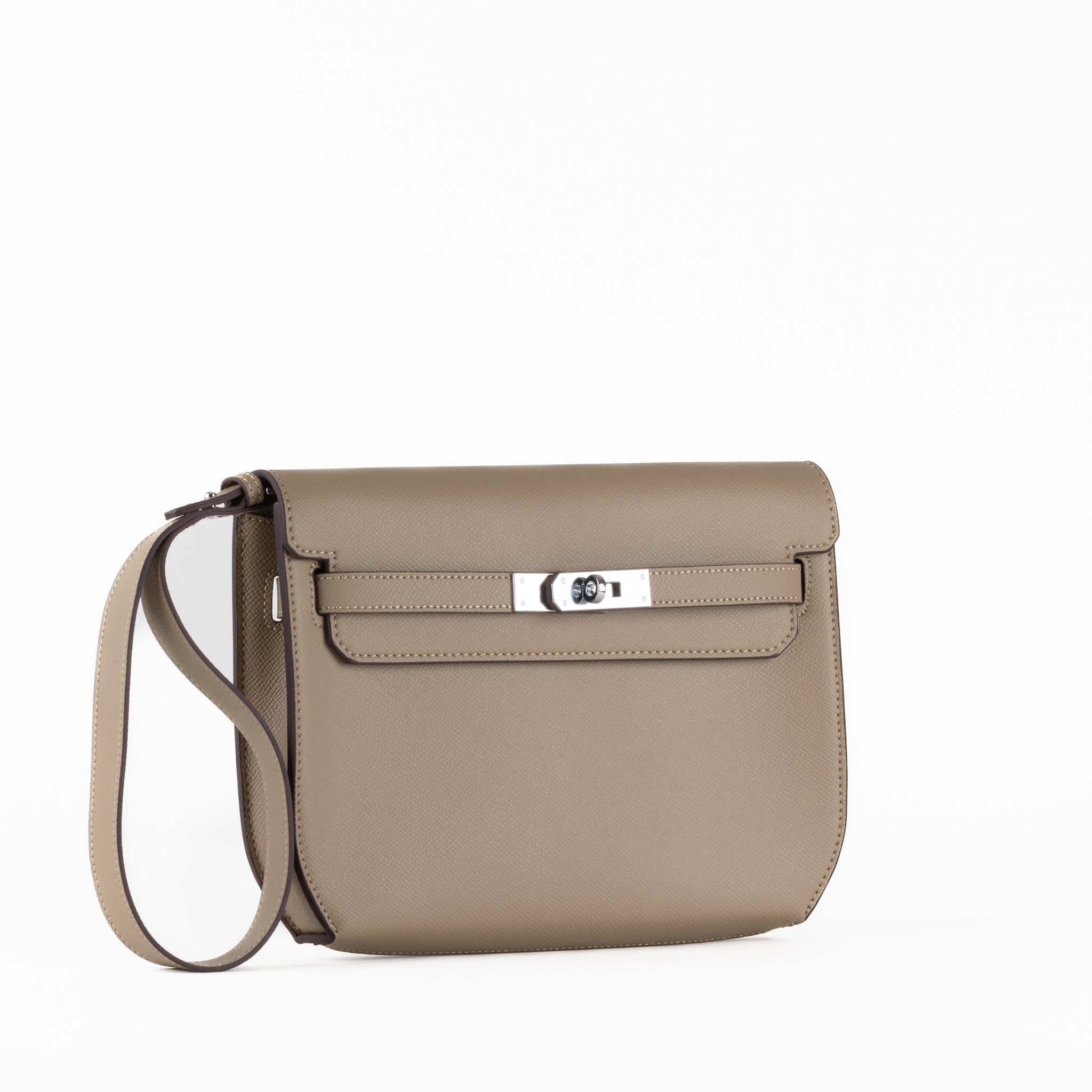 Sac d'embrayage en cuir mella 25 - arachide