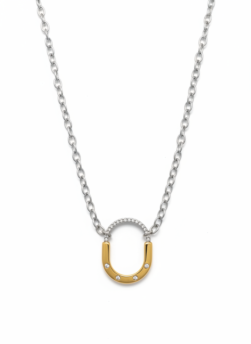 Flerfarvet Halskæde