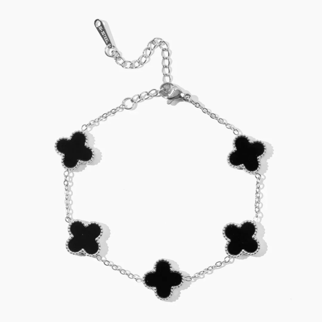 Brigitte Bracelet Silver/Black