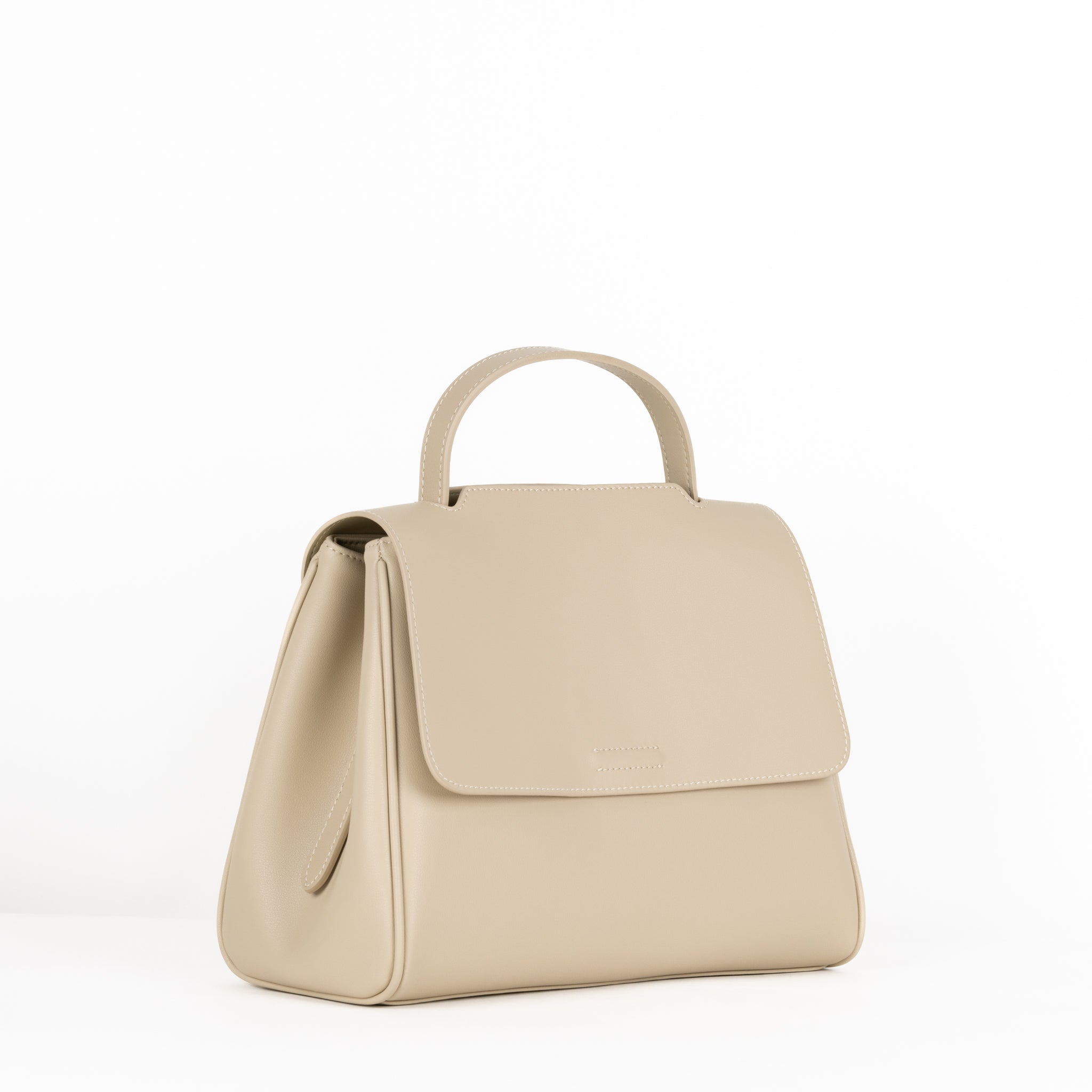 Vanessa Læder Håndtaske 28 - Creme