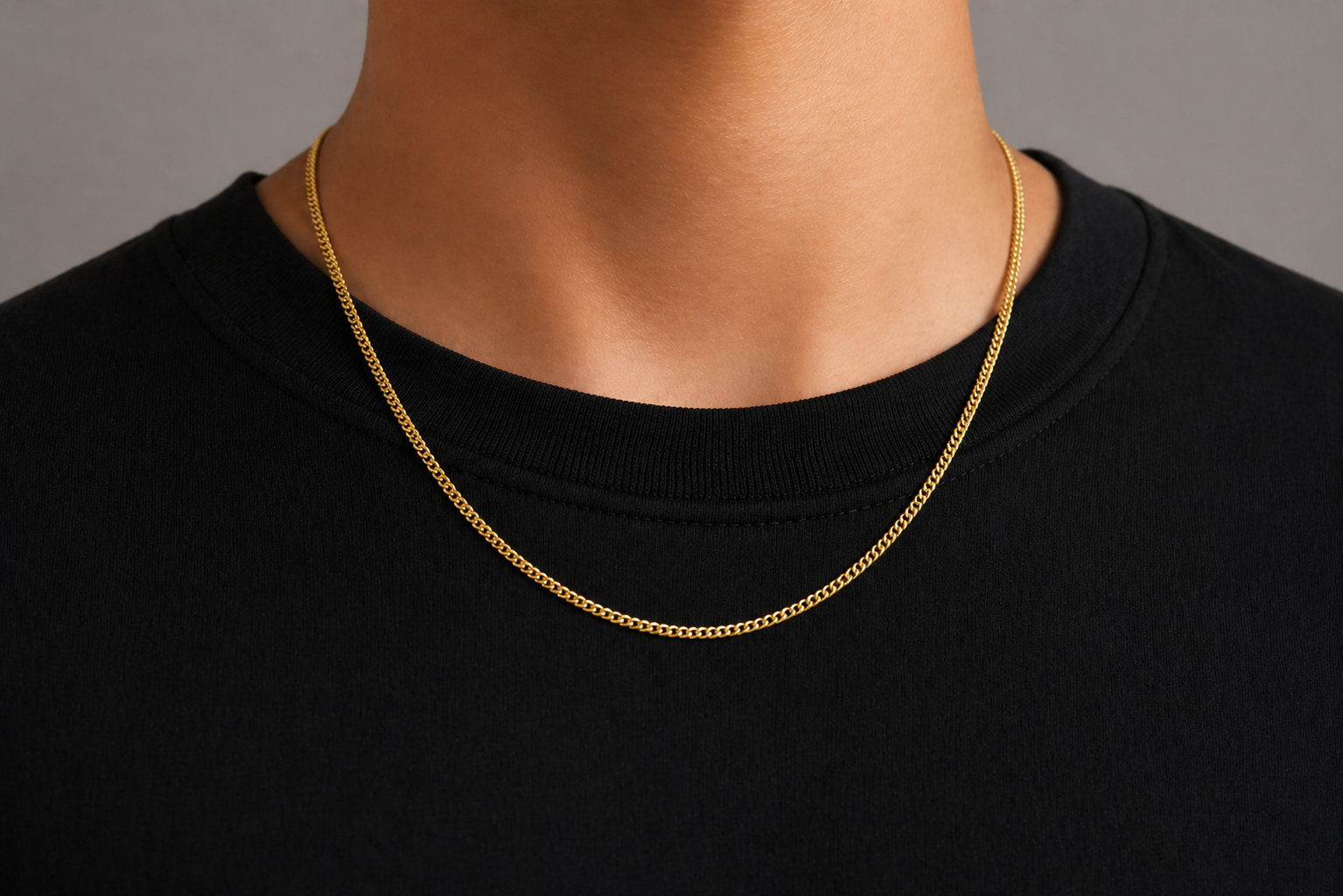 Virelli Halsband Pansarlänk - Guldfärgat - 3mm