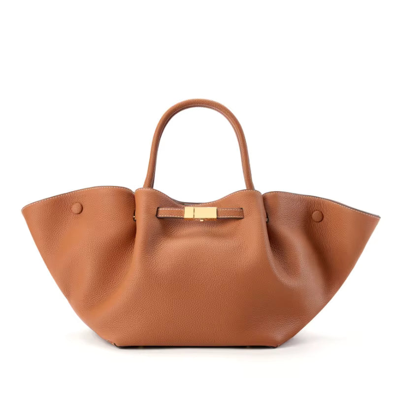 Irene Läder Handväska 30 - Camel