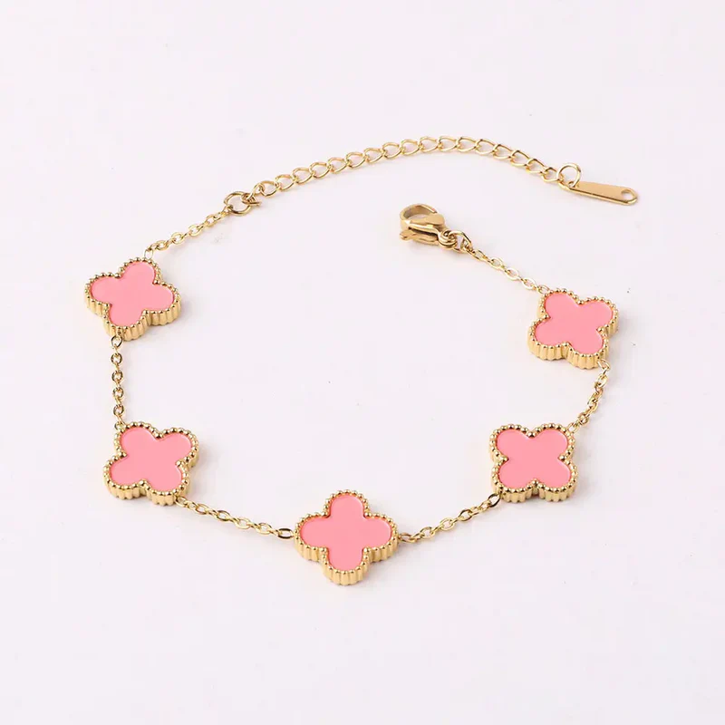 Rossana Vierblättriges Armband Rosa